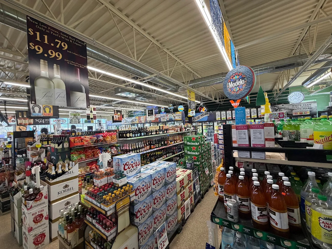 Inside Paul's Wine & Liquor — well-stocked shelves and welcoming interior